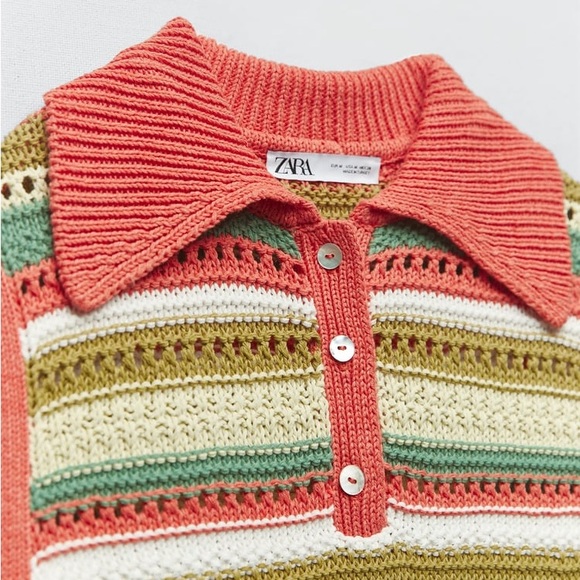 Zara Striped Knit Dress M - Picture 9 of 10